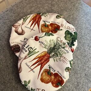Handmade Vegetable Garden Print Bowl Covers